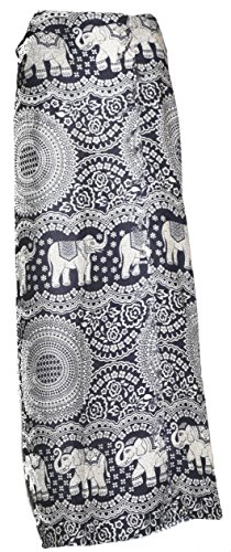 Happy Hawaiian Hut Womens Sarong Wrap Cover Up Pareo Beachwear Elephants Tassles