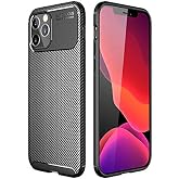 Spia Apple iPhone 12 Pro Max Kılıf Siyah Karbon Silikon Orijinal Esnek İnce Geliştirilmiş Dayanıklı Darbe Karşıtı Koruyucu Ye