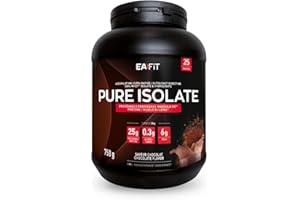 EAFIT Proteine in Polvere Isolate 750g |Cioccolato| Pure Whey Proteine Isolate| 25g di protein e 6 g di BCAA per porzione | Basso zuccheri e grassi |Per aumento della massa muscolare