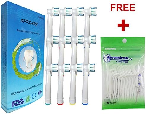 OPPSARE Replacement Electric Toothbrush heads for Oral B Precision Clean Compatible With Electric ToothBrush Handles Free Flosser 20-Count (12pcs)