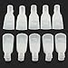 10Pcs Plastic Acrylic Nail Art Soak Off Clip Cap UV Gel Polish Remover Wrap Nail Tool (White)