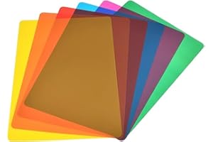 SIMAO TOYS Aide de Lecture Guidée Bandes de Surbrillance Colorées Lecture des Règles de Suivi pour Enfants, Enseignants, Personnes Souffrant de Dyslexie, 4 style (Feuille A4(4 pcs))