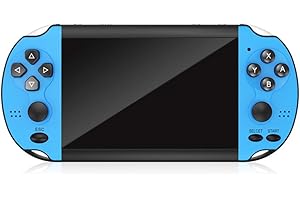 RPixc Consola de juegos de mano, pantalla HD de 8 GB de 4.3 pulgadas integrada en 10000 juegos clásicos retro FC Arcade consola portátil de videojuegos de música regalo para niños y adultos, azul…