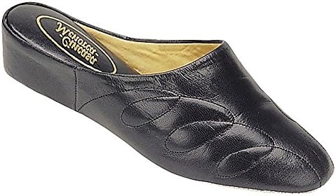 Mahon Womens Leather Slipper in Metallic