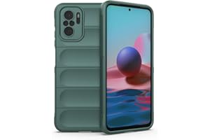 SEAHAI Funda para Xiaomi Redmi Note 10 4G / Redmi Note 10S Estuche, [Diseño de Bolsa de Aire Anticaída] Robusto Carcasa de Suave Silicona Ligera PC + TPU Bumper Anti-caída Rubber Caso - Verde