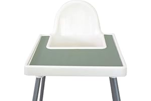 Sodatch 100% Food Grade Silicone High Chair Mat - BPA-Free (Sage) - Compatible with IKEA Antilop Highchair