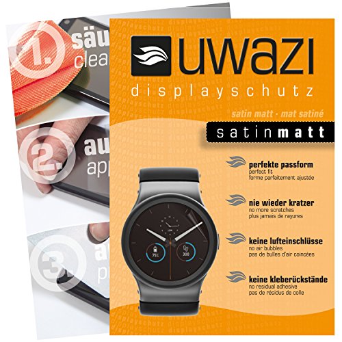 uwazi I 5x Film protection satiné mat pour montre 35 mm diamètre Film de protection d'écran I Film de protection I Film anti-empreintes digitales I Anti rayures