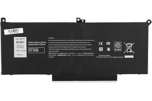 JPking 60Wh F3YGT Batería para DELL Latitude 12 7000 7280 7290 13 7380 7390 P29S002 14 7480 7490 P73G002 E7480 E7280 E7290 Business Notebook DM3WC DM6WC 2X39G KG7VF V4940 451-BBYE 453-BBCF 7.6V