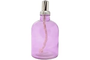 ‎DRULINE DRULINE Öllampe aus Glas Ölleuchte Ölfackel Gartenlampe Gartenleuchte Lampe Fackel Garten Dekoration (1x, Lila)