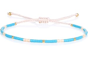 KELITCH Bracelets D'amitié De Perle Cristal Shell Boho-couleur Bracelet Rang Fait À La Main Bracelets Bijoux Pour Femmes