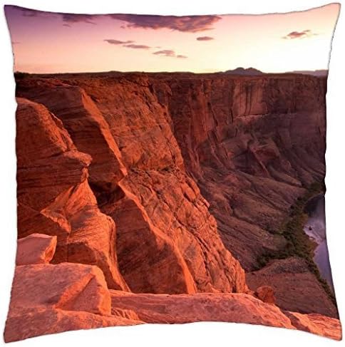 Sunset Horseshoe Bend - Throw Pillow Cover Case (18" x 18")