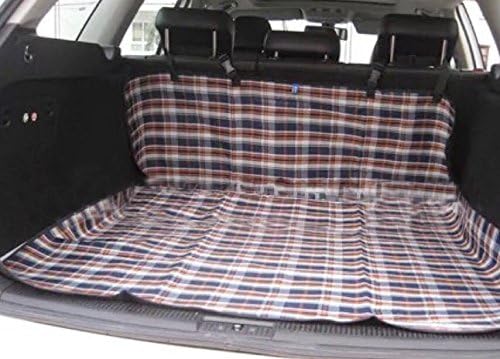 LENEZARO Car Boot Liner Heavy Duty Universal Auto Rear Seat Car Boot Protector Cover, Waterproof Pet Seat Mat Hammock Back Seat Cover for Most Cars, SUV, Vans &amp; Trucks（Grid,150x120cm
