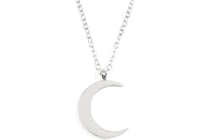 Happiness Boutique Collana Mezzaluna Color Argento | Delicata Collana con Pendente Luna Crescente