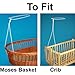 Canopy/Drape Net + Holder Fits Swinging Crib /Cradle / Moses Basket - On Ladders Green