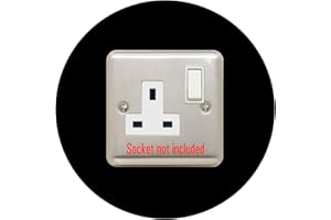DSD Supplies ltd. Socket Surround, Single Round Acrylic Back Panel, Hygienic Circle Wall Cover, Trim, Back or Finger Plate Frame, Colour:Black
