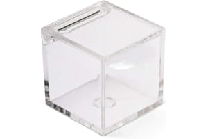 EMMEBI 10 SCATOLE CUBO PLEXIGLASS 5X5X5 CM TRASPARENTE X CONFETTI
