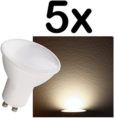 Pack of 5 LED Spot Light Bulbs GU10 8 W 630LM – Matte – LED (4200 K)