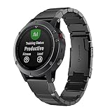 Knowin Edelstahlarmband Ersatzarmband für Garmin Fenix 5X Watch Schnellspanner Uhrenarmband 16mm 18mm 20mm 22mm 24mm