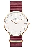 Daniel Wellington Herren Analog Quarz Uhr mit Stoff Armband DW00100267