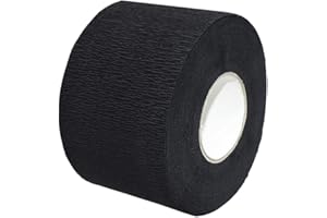 HAPPYUPCITY 100 Counts Nero Monouso Barbiere Collo Strisce di Carta Professionale Elastico Collo Banda Parrucchiere Strumento per il Lavaggio dei Capelli Salone Taglio Rasatura Styling Colorazione
