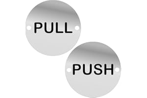 Dzina 2pc Pull and Push Door Sign Set 75mm Screen Printed SAA Pack of 10