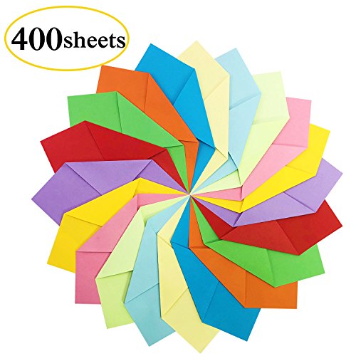 Book's Cover ofPapier Origami  400 Feuilles Papier Couleur de Papier Origami Double Face Pliage pour Origami Collection de 10 Couleurs Complémentaires Papiers Origami pour Enfants  Adultes 15 x 15 cm