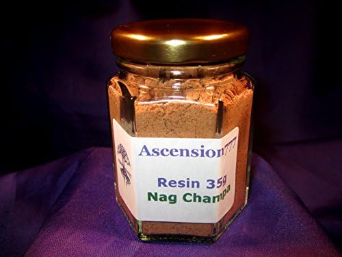 INR070F Resin Jar Nag Champa 35g + 2 FREE Charcoal Discs
