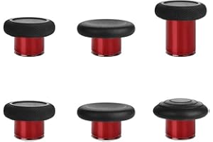 YUNMGALH For Elite Series 2 Controller Thumbsticks Thumb Sticks Buttons Replacement for Xbox One Elite Series 2 Controller (Model 1797) & Elite Series 2 Core Controller (6 IN 1 Red)