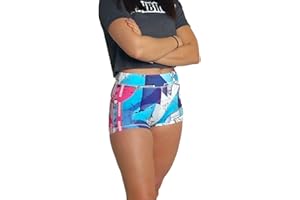 BB BANBROKEN BANBROKEN Short Pantaloni Corti Sportivi Colorati per Fitness Donna, Palestra, Crossfit, calistenia, Weightlifting, Yoga. Multicolore