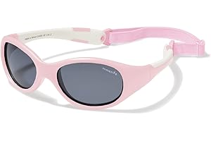 Mausito Occhiali da sole bambini 2-4 anni & 5-8 anni | FLESSIBILI Occhiali da sole bambino 100% PROTEZIONE UV | Fascia regolabile e rimovibile | Senza BPA