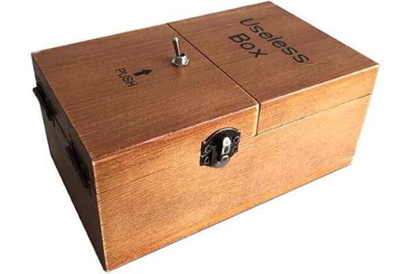 Maijia Mini Jouet drôle Cadeaux créatifs boîte Inutile Laissez-Moi Seul Machine pour Anniversaire et fête Cadeau Jouet Jeu (Brown, Useless Box)