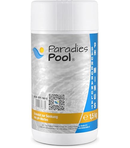 Paradies Pool PH Plus Granulat 1kg - PH Wert Heber Für Schwimmbecken Wasser