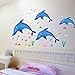 Produktbild Stazsx Wandtattoos Wandbilder DIY Home Kunst Wand Dekor Decals Schlafzimmer Aufkleber Papier Kinder Kinderzimmer Wandaufkleber Zimmer Wandaufkleber Aufkleber Wohnzimmer Wandbilder personalisierte Tapeten Abziehbilder,Sprung maritim