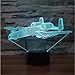 Produktbild LED 3D Nachtlichter Bunte Tischlampe Multi Farben Militär Jet Aircraft mit USB Dekor Geschenk