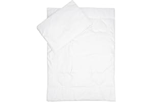 BABY COMFORT Parure de lit pour lit d’enfant 100 % coton avec couette matelassée 150 x 120 cm et oreiller