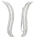 Produktbild SaySure - Silver Climber Ear Cuff Earrings for Women Cubic Zirconia