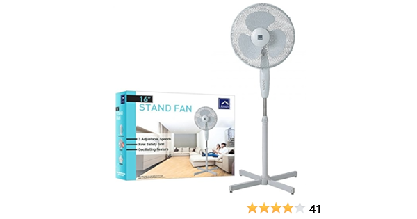 Ariana Homeware 16 Inch Oscillating Fan Extendable Free Standing Pedestal Cooling Electric Home Amazon Co Uk Kitchen Home