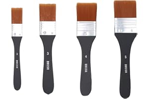 ATBUSS Lot de 4 brosses en nylon multifonctions pour peinture et nettoyage de la poussière (noir)