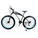 Produktbild Herren Mountainbike 7/21/24/27 Geschwindigkeiten, 26 Zoll Fat Tire Rennrad Snow Bike Pedale mit Scheibenbremsen und Federgabel,Blackblue,21Speed