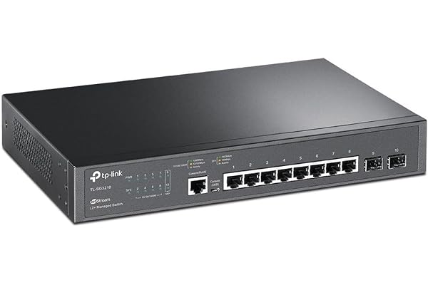 TP-Link T2500G - 10TS Switch administrable de Niveau 2 avec 8 Ports Gigabit Plus 2 Ports SFP Noir FBA_TL-SG3210