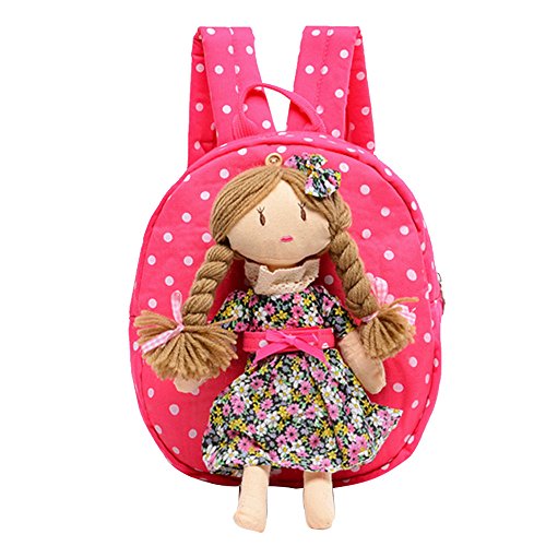Preisvergleich Produktbild Kinder Baby Mädchen Cartoon Prinzessin Canvas Schultasche Kinderrucksack Reisen Outdoor-Schultasche Rucksack für 1-3 Jahre Alte Baby Rot