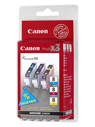 Canon CLI-8 CMY cyan  magenta  Jaune cartouche d encre - Cartouches d encre  Cyan  Magenta  Jaune  F PGI-5BK CLI-8  Jet d encre  3 pi  ce s  