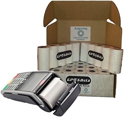 EPOSBITS® Brand Medium Size Rolls for Worldpay IWL250 Credit Card Terminal - 20 Rolls - 1 Box (Chip & Pin) World Pay