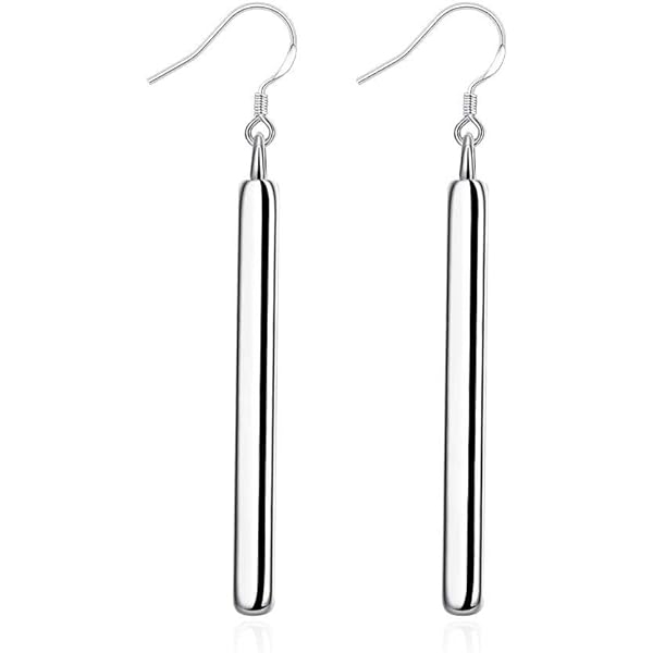 SLUYNZ Boucles D'Oreilles Argent Sterling 925 - Chaîne Longue 5.8cm - Design Vague Moderne - 1.27g