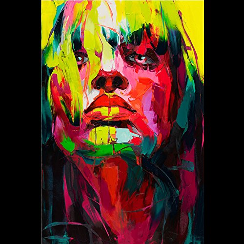 Orlco Art Peint à la Main Françoise Nielly Peinture de Visage Peinture à l'huile de Abstrait Peinture à l'huile