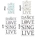 Produktbild Dance Love Sing Live 2 - Wand Aufkleber Art Aufkleber Lounge Wohnzimmer Schlafzimmer (groß)