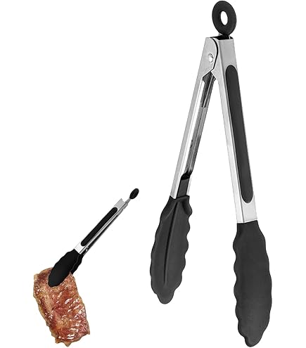 Lot De 2 Pinces à Pâtes En Silicone Et Acier Inoxydable - Pour Barbecue Et Cuisine