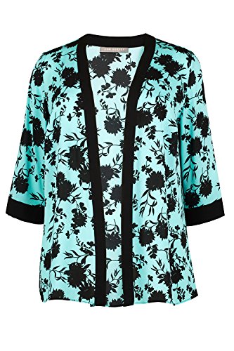 Ann Harvey Womens Oriental Print Kimono Green Size 30