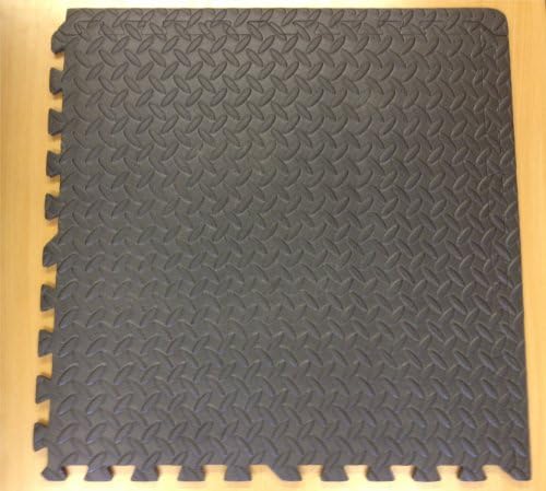16 x Charcoal Black Interlocking Jigsaw Floor EVA Foam Mats (5.7 sqm)