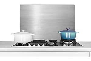 MUCHOWOW Credence Fond métallique Fond de hotte 70x50 cm Credence aluminium Plaque inox de cuisine